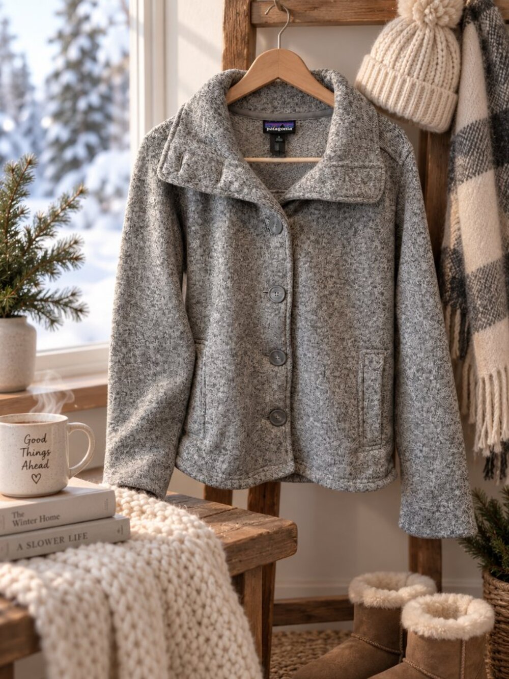 PATAGONIA BETTER SWEATER BUTTON FRONT JACKET | GRAY | SIZE M